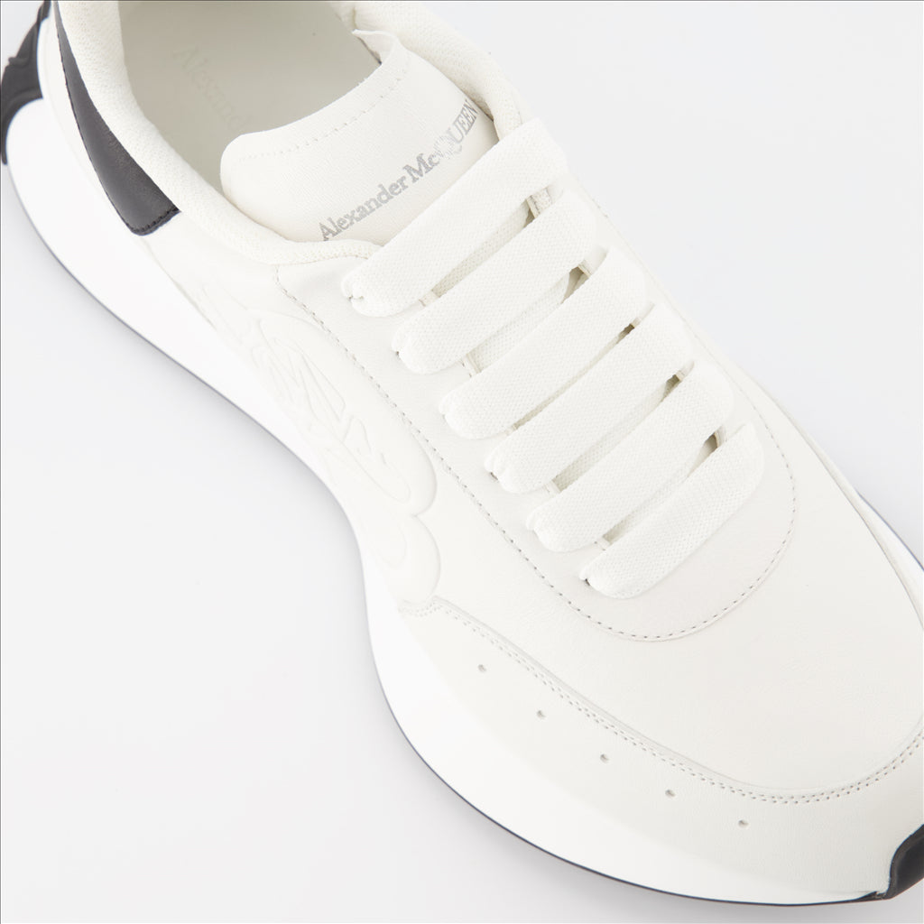 Sneakers Baskets Sprint Runner Alexander McQueen Bianco Homme