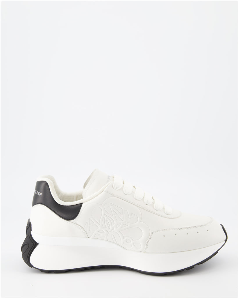 Sneakers Baskets Sprint Runner Alexander McQueen Bianco Homme