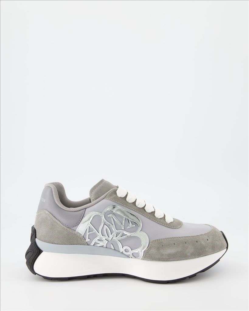 Tênis Baskets Sprint Runner Alexander McQueen Cinza Homme
