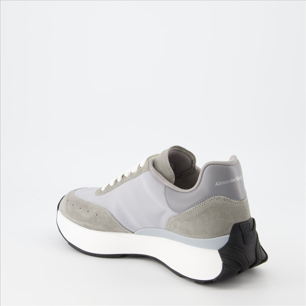 Tênis Baskets Sprint Runner Alexander McQueen Cinza Homme