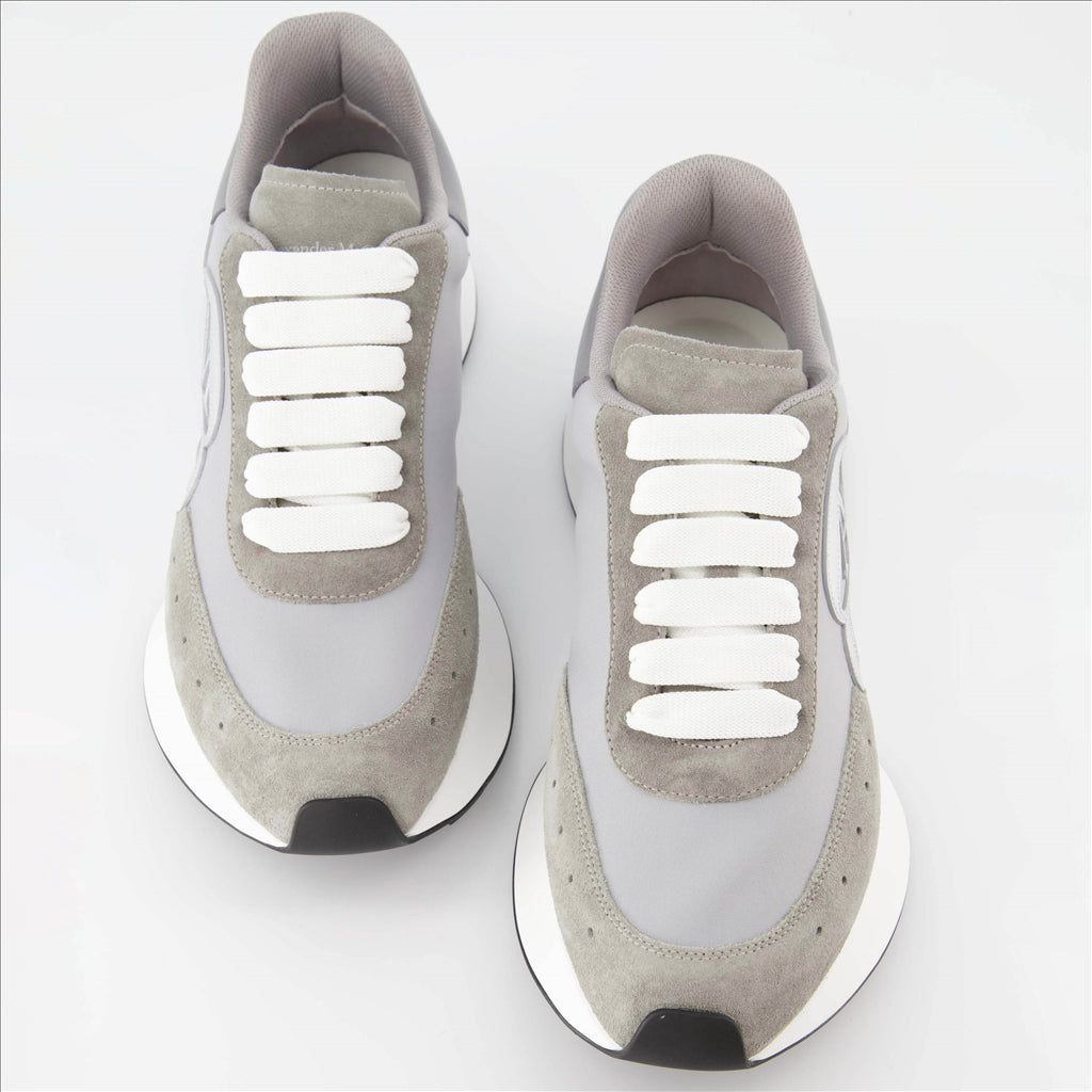 Tênis Baskets Sprint Runner Alexander McQueen Cinza Homme