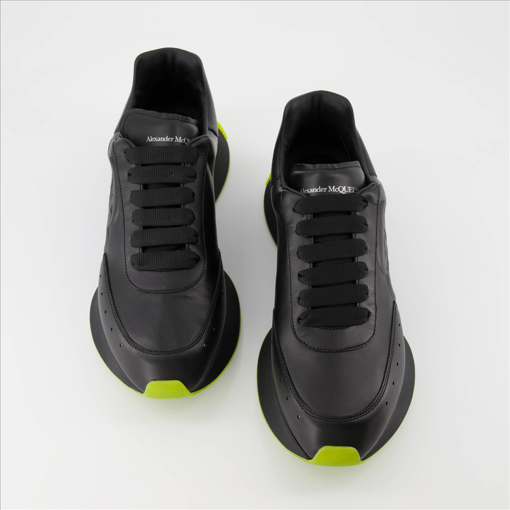 Tênis Baskets Sprint Runner Alexander McQueen Preto Homme