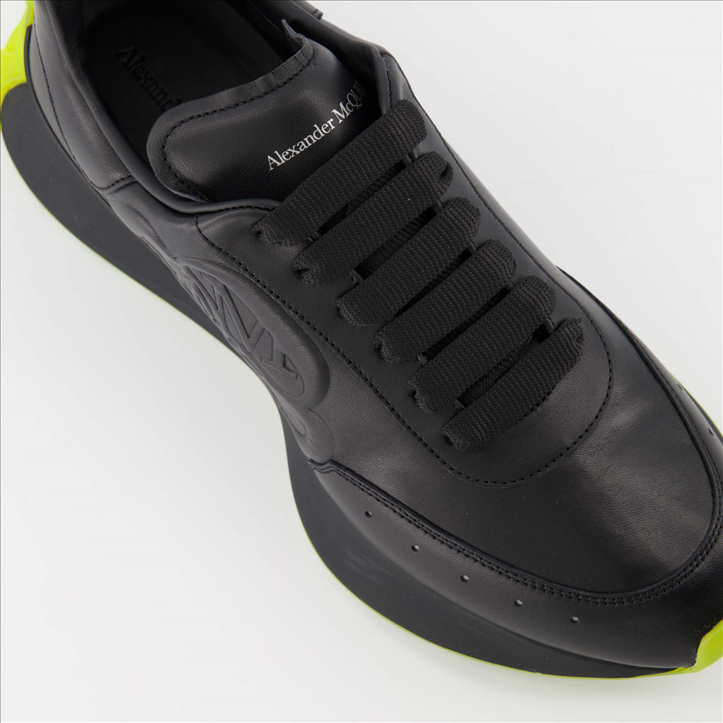 Tênis Baskets Sprint Runner Alexander McQueen Preto Homme