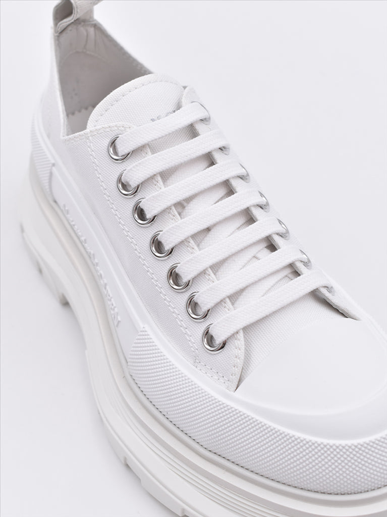 Sneakers Baskets Trainers Alexander McQueen Bianco Femme