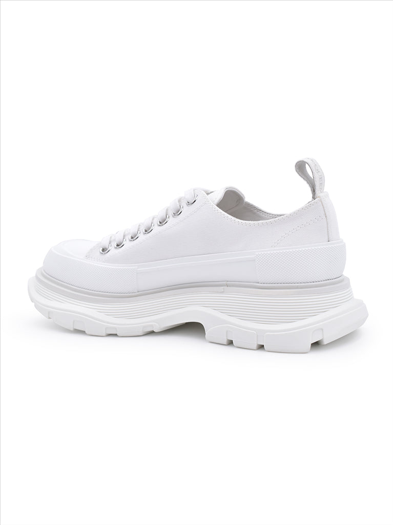 Sneakers Baskets Trainers Alexander McQueen Bianco Femme