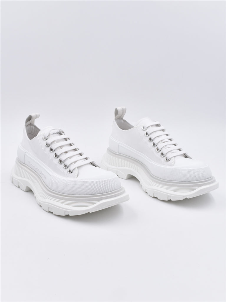 Sneakers Baskets Trainers Alexander McQueen Bianco Femme