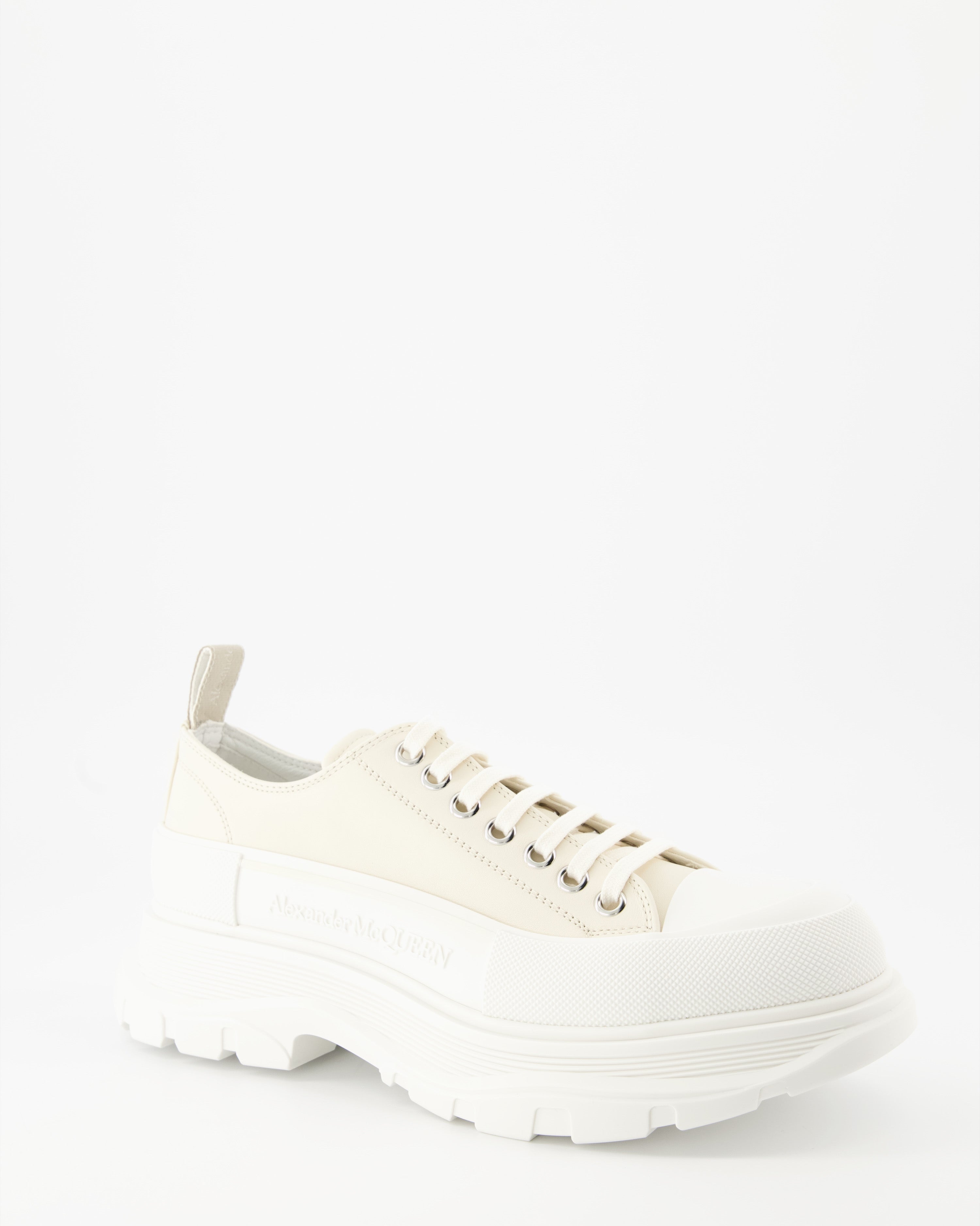 Sneaker Baskets Tread Slick Alexander McQueen Beige Homme