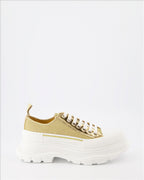 スニーカー トレッド スリック キャンバス スニーカー Alexander McQueen 金 女性