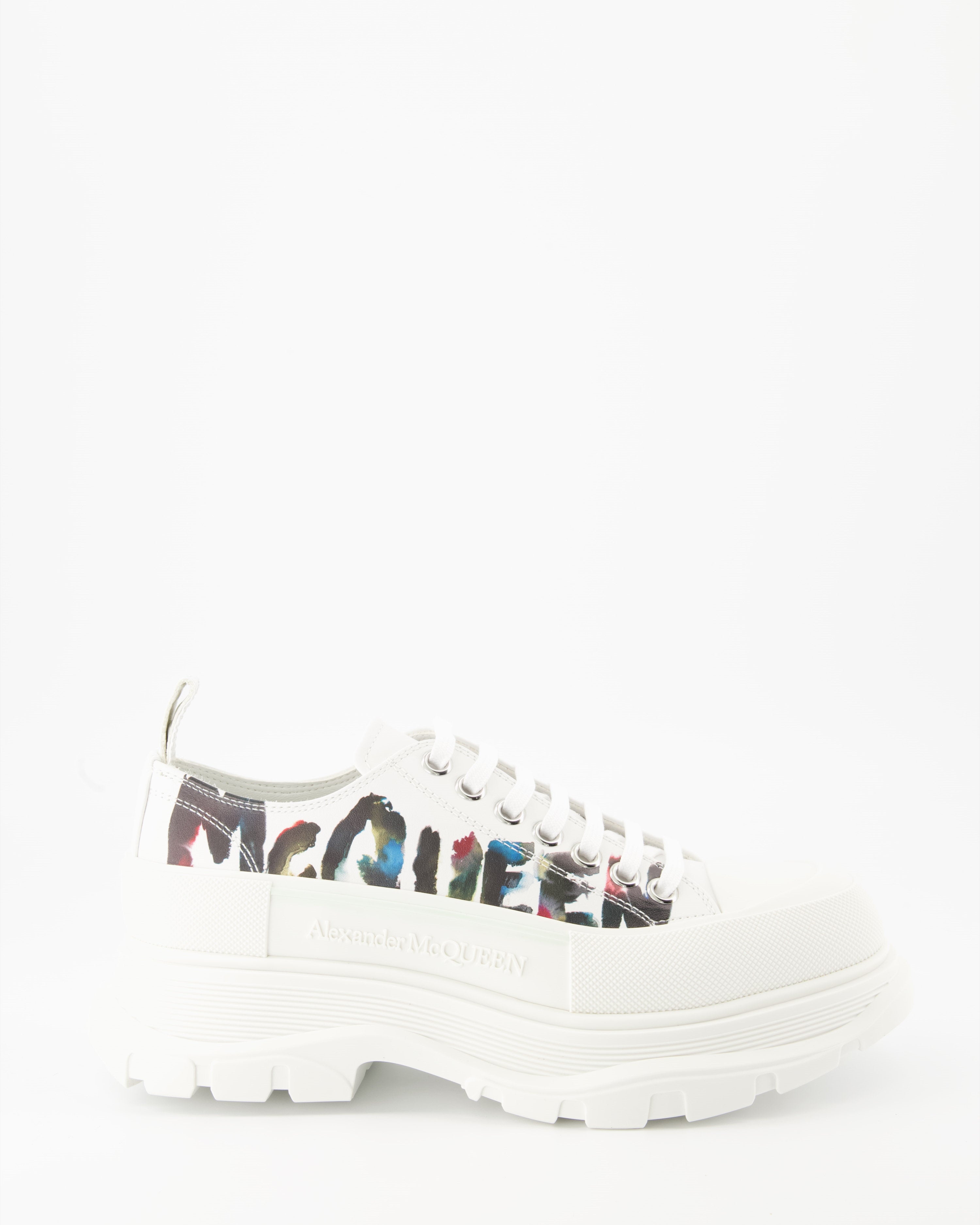 Sneaker Baskets Tread Slick Alexander McQueen Weiß Homme