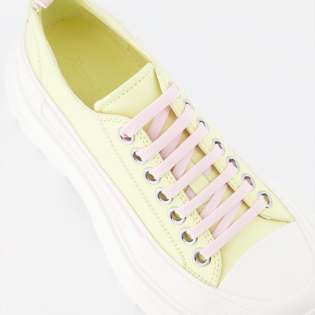 Sneaker Baskets Tread Slick Alexander McQueen Gelb Femme