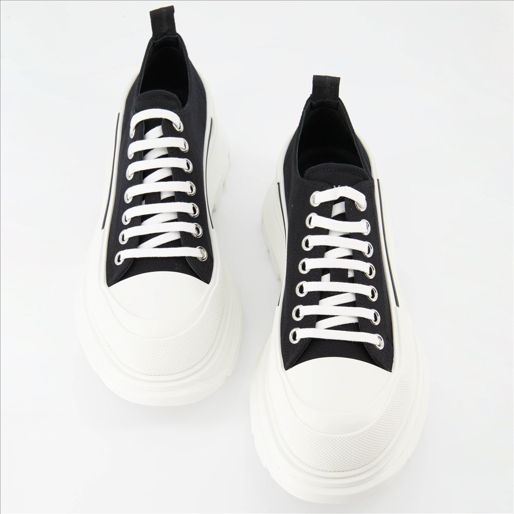 Sneaker Baskets Tread Slick Alexander McQueen Schwarz Homme