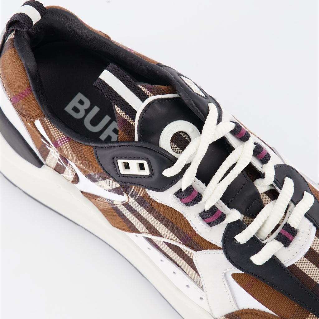 Baskets Baskets Vintage Check Burberry Marron Homme