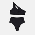 Strandmode Bikini Off Stamp Off-White Schwarz Femme