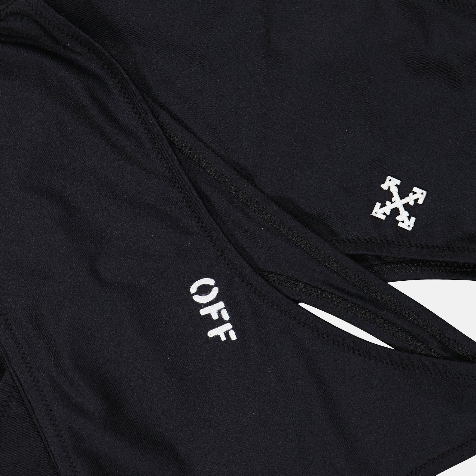 Strandmode Bikini Off Stamp Off-White Schwarz Femme