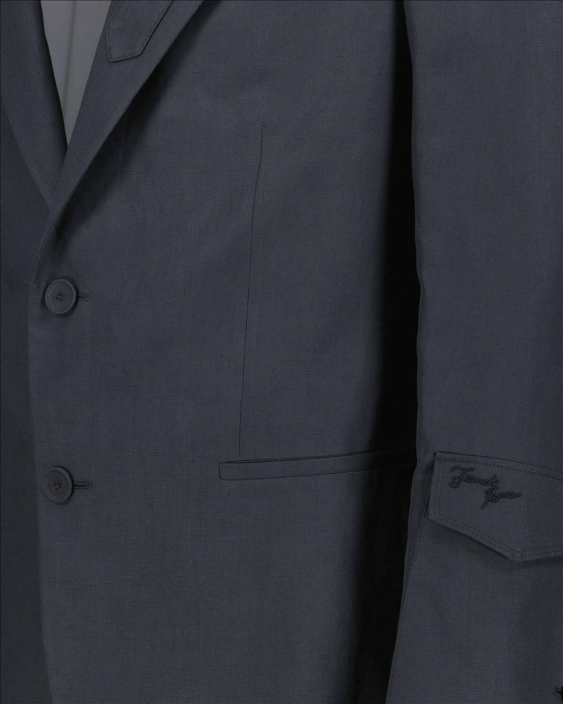 ジャケット リネンブレザー Fendi グレー Homme