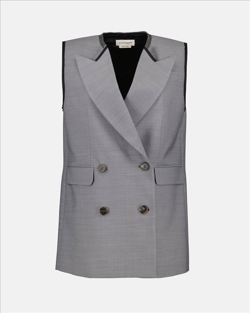 Jacken Ärmelloser Blazer Alexander McQueen Grau Damen