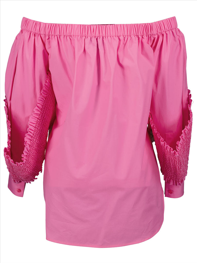 Sweatshirts Blouse col Bardot MSGM Rose Femme