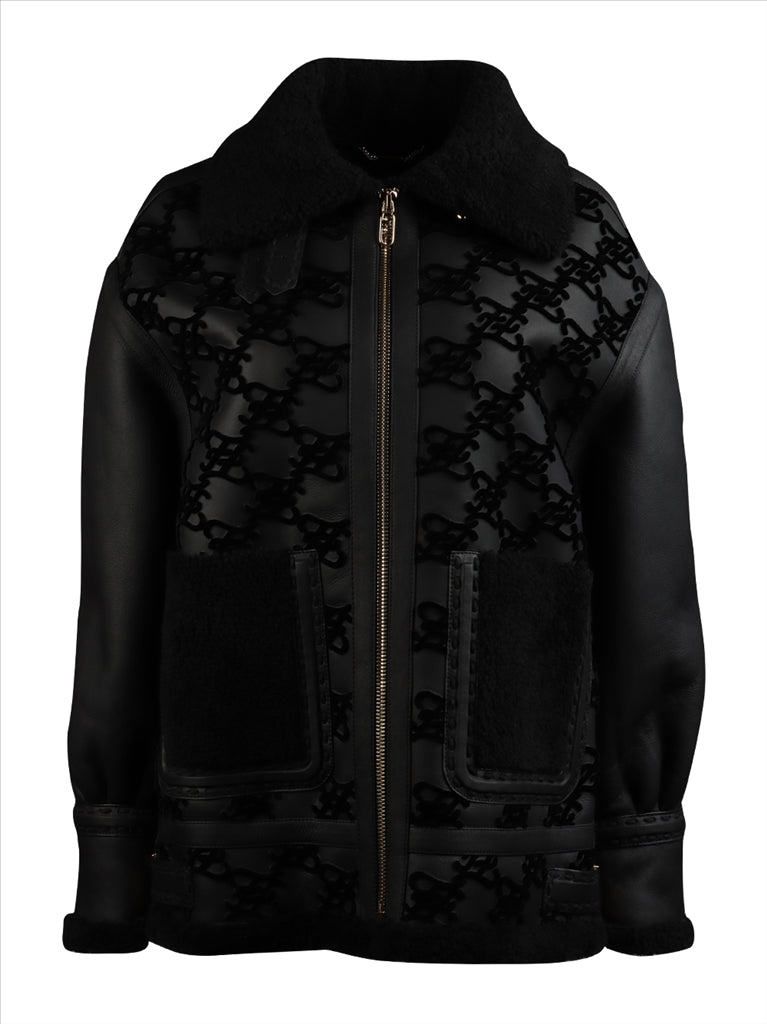 Coats Leather jacket Fendi Black Women