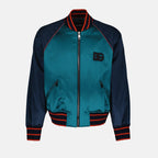 재킷 Blouson en satin Dolce & Gabbana 파란색 Homme