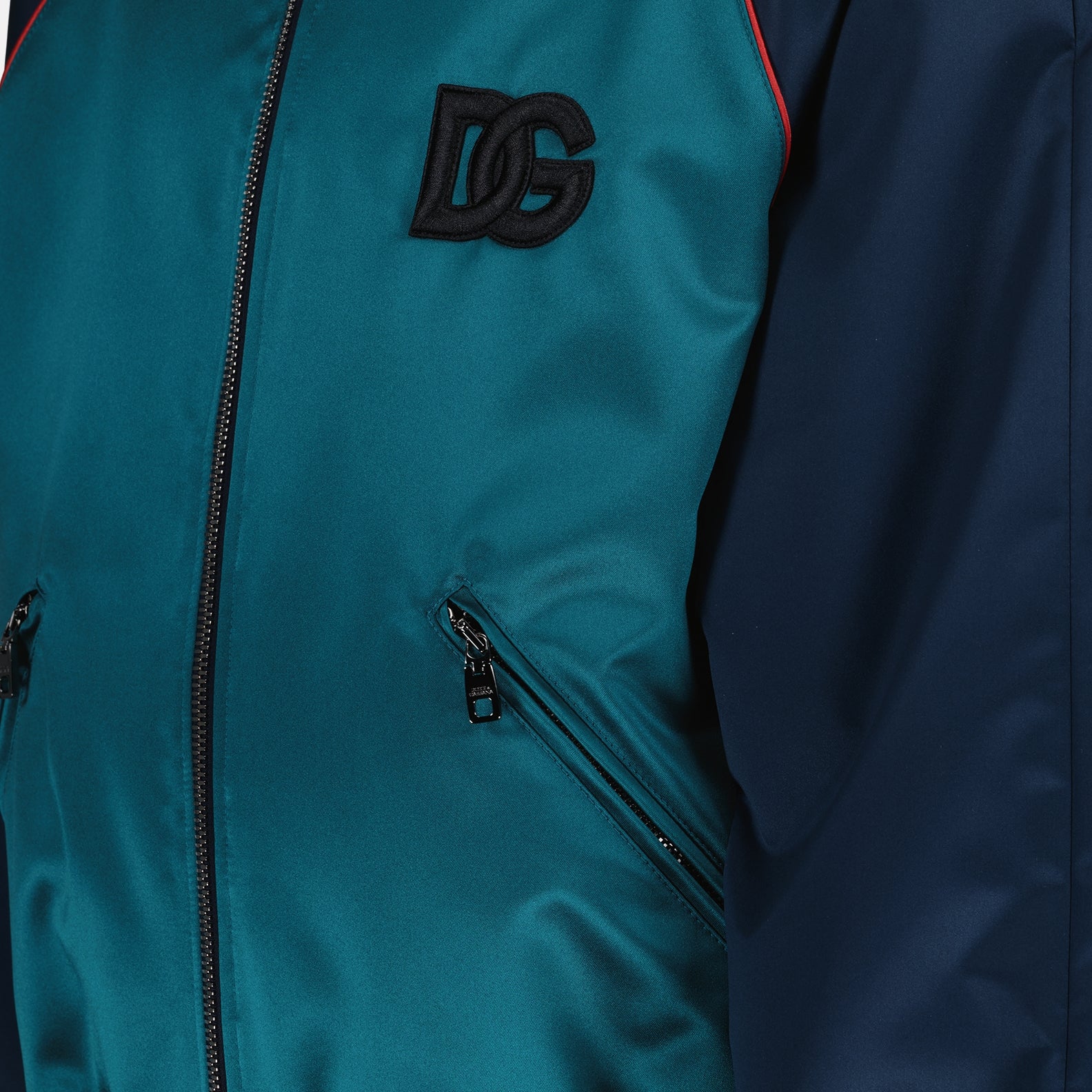 재킷 Blouson en satin Dolce & Gabbana 파란색 Homme