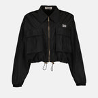 재킷 Blouson en soie technique Miu Miu 검은색 Femme