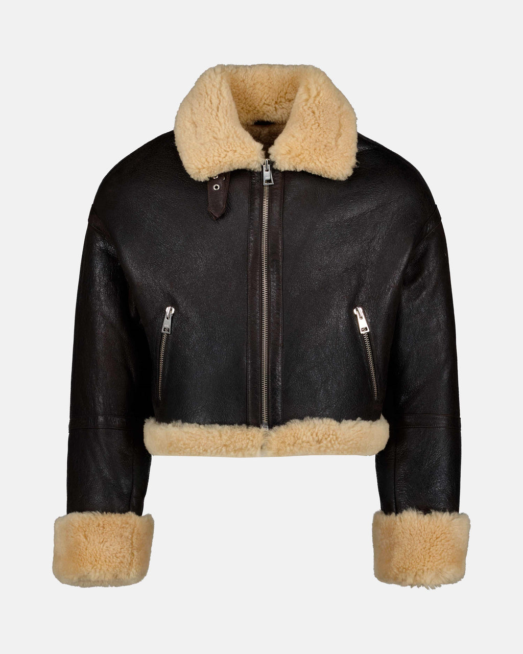 Jackets Shearling jacket Ami PARIS Brown Unisex