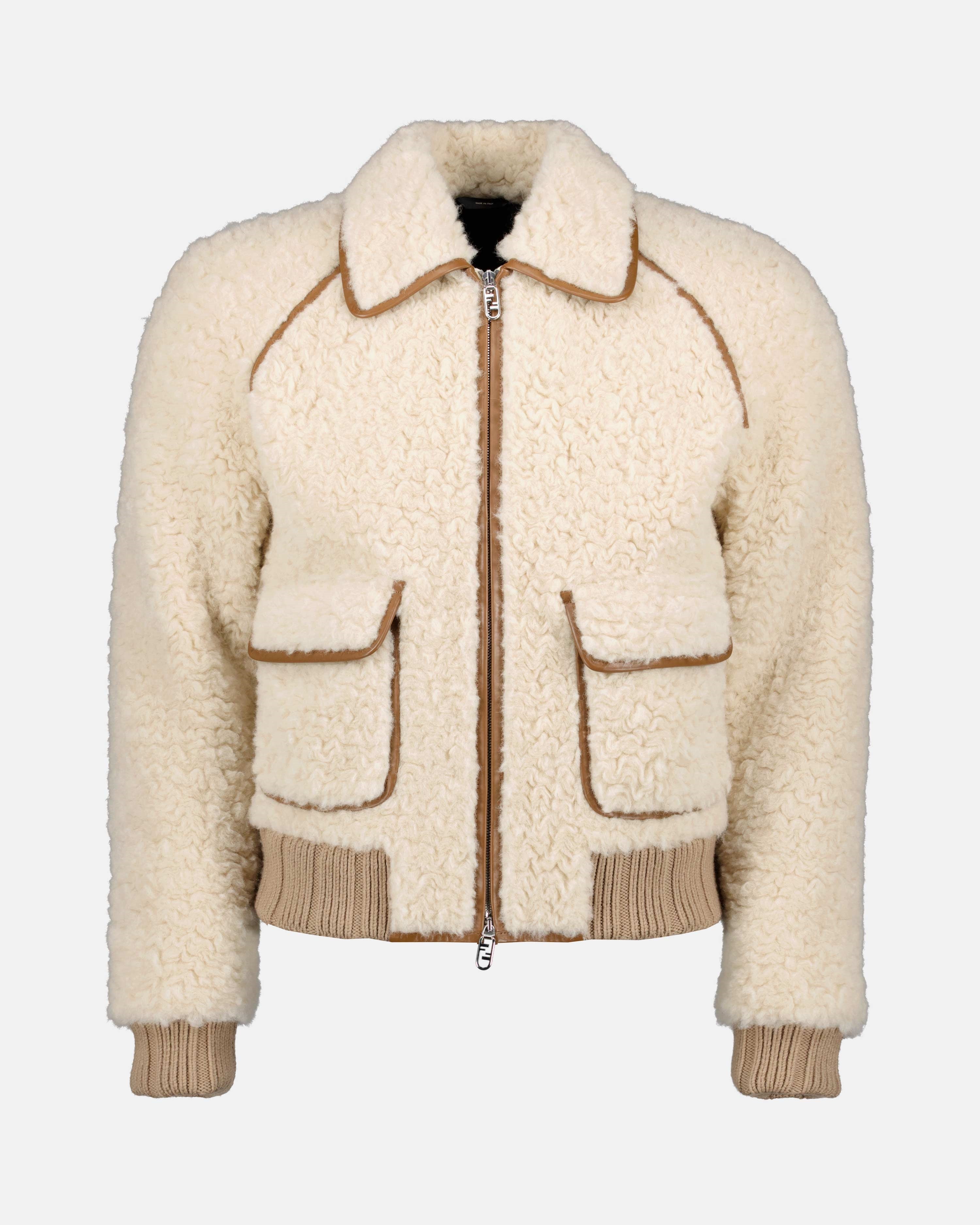 재킷 Bomber shearling Fendi 베이지 Homme