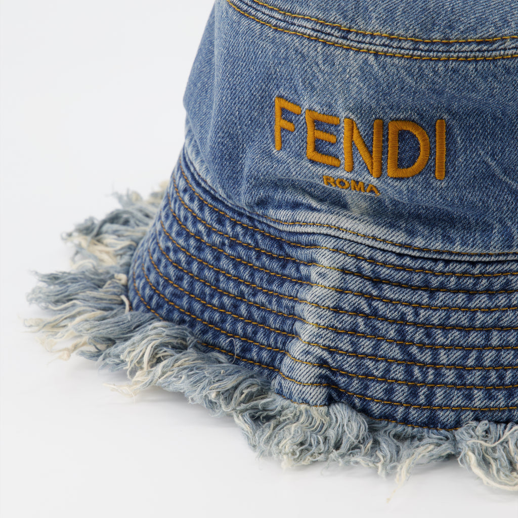 Hats, caps and beanies Denim bucket hat Fendi Blue Man