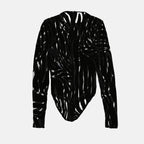 Tops Zebra Bodysuit Versace Black Women