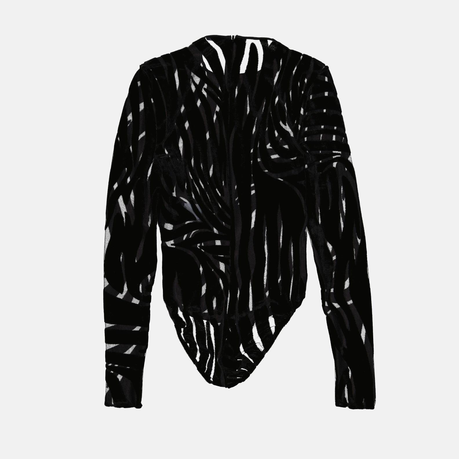 Tops Zebra Bodysuit Versace Black Women