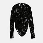 Tops Zebra Bodysuit Versace Black Women