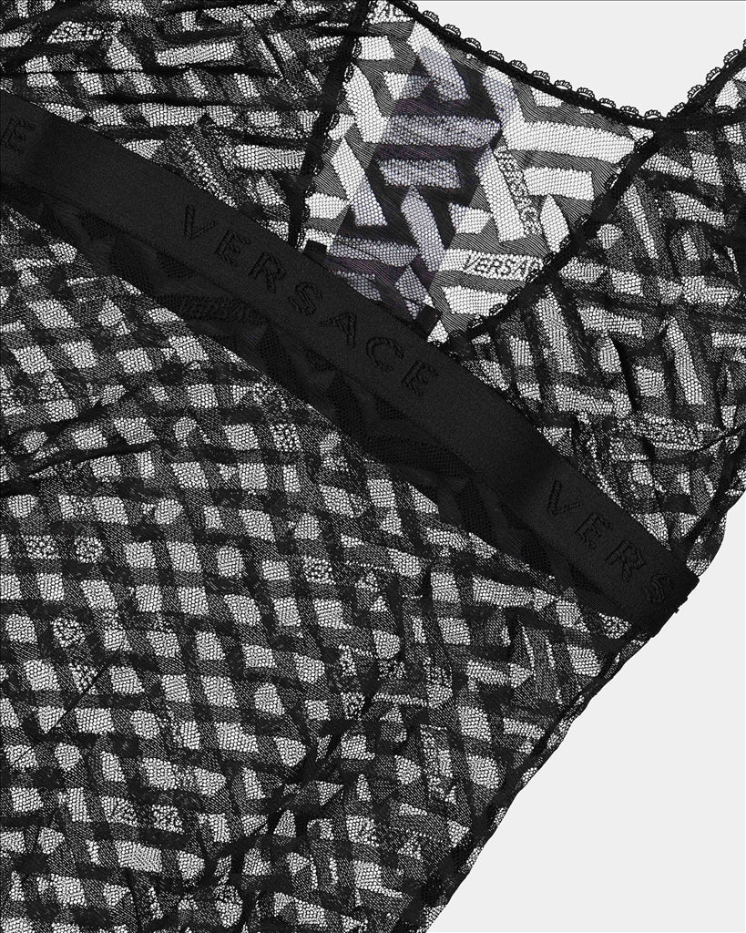 アンダーウェア・ホームウェア グレカボディスーツ Versace 黒 女性