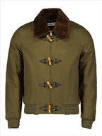 Jacken Bomber à col shearling Saint Laurent Grün Homme