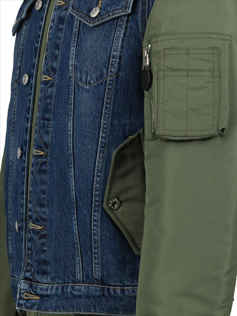 ジャケット バイマテリアルボンバー Alexander McQueen 青 Homme