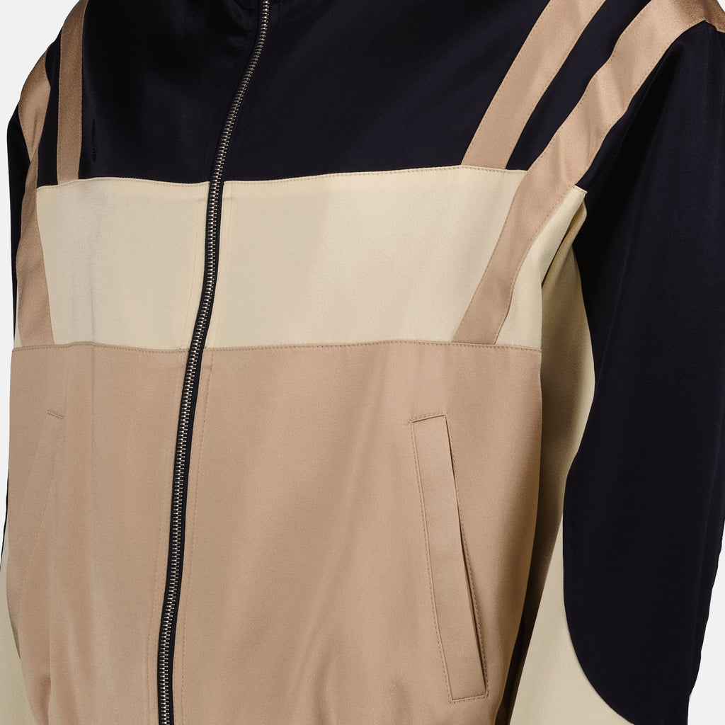 재킷 Bomber Teddy en satin Saint Laurent 베이지 Homme