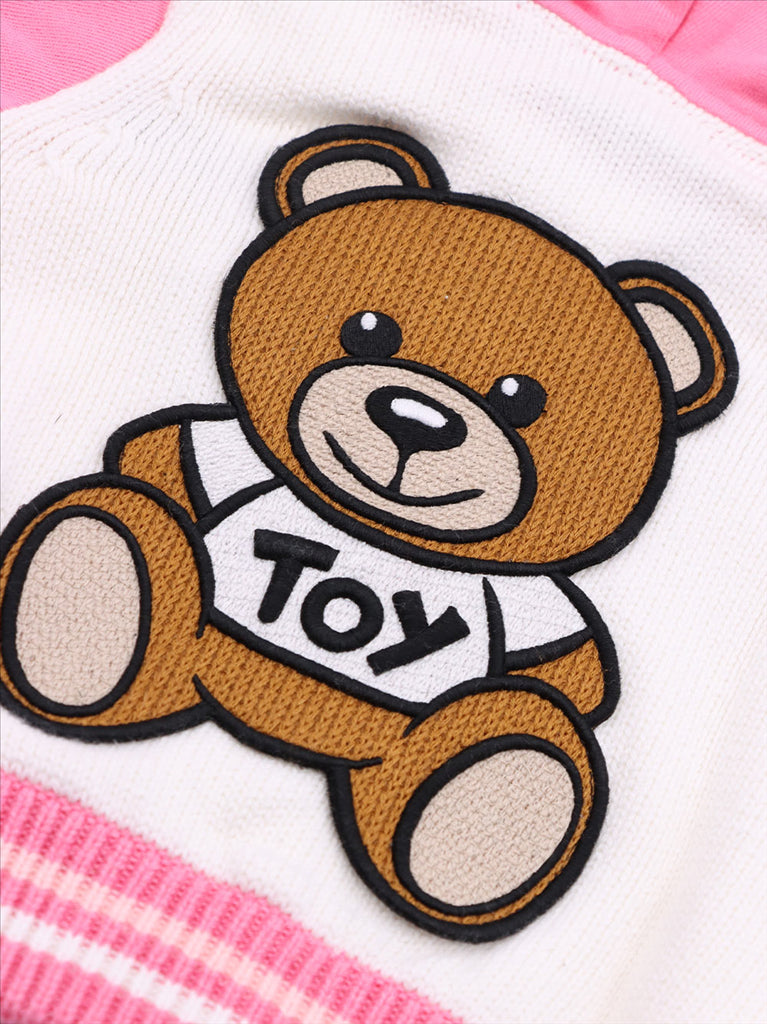 Prendas Bomber Teddy Moschino Rosa Niños