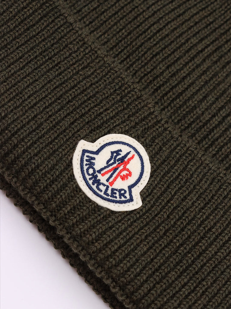 Chapeaux, casquettes et bonnets Bonnet à logo Moncler Vert Homme
