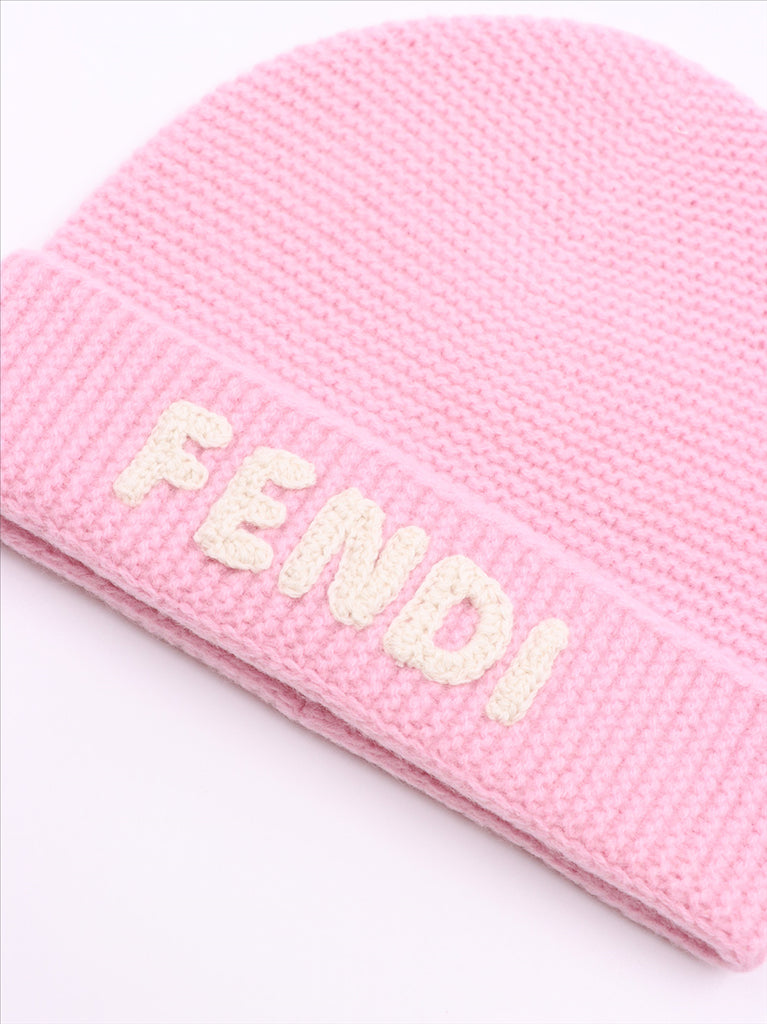 Accessoires Bonnet brodé Fendi Rose Enfants