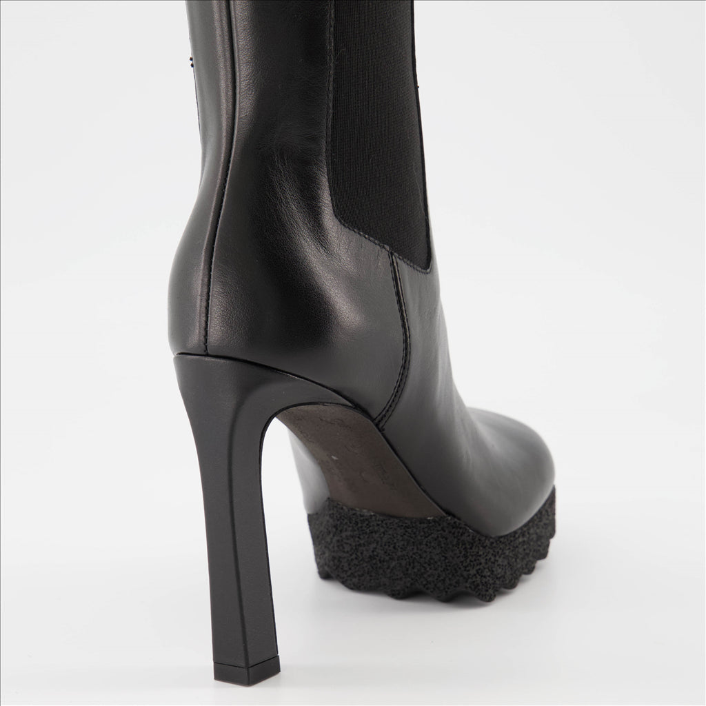 Sneaker Bottes à talon Noir Off-White Schwarz Femme