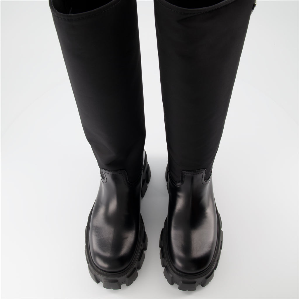 Botas Bottes hautes Prada Preto Femme