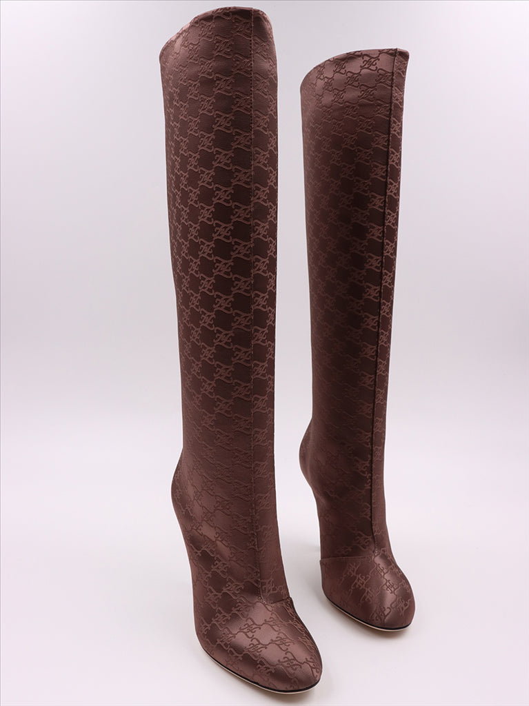 Bottes Bottes Fendigraphy Fendi Marron Femme