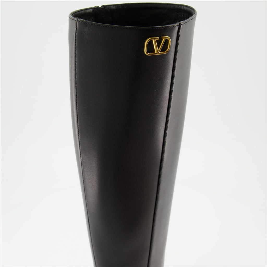 Stivali Bottes VLogo Valentino Garavani Nero Femme