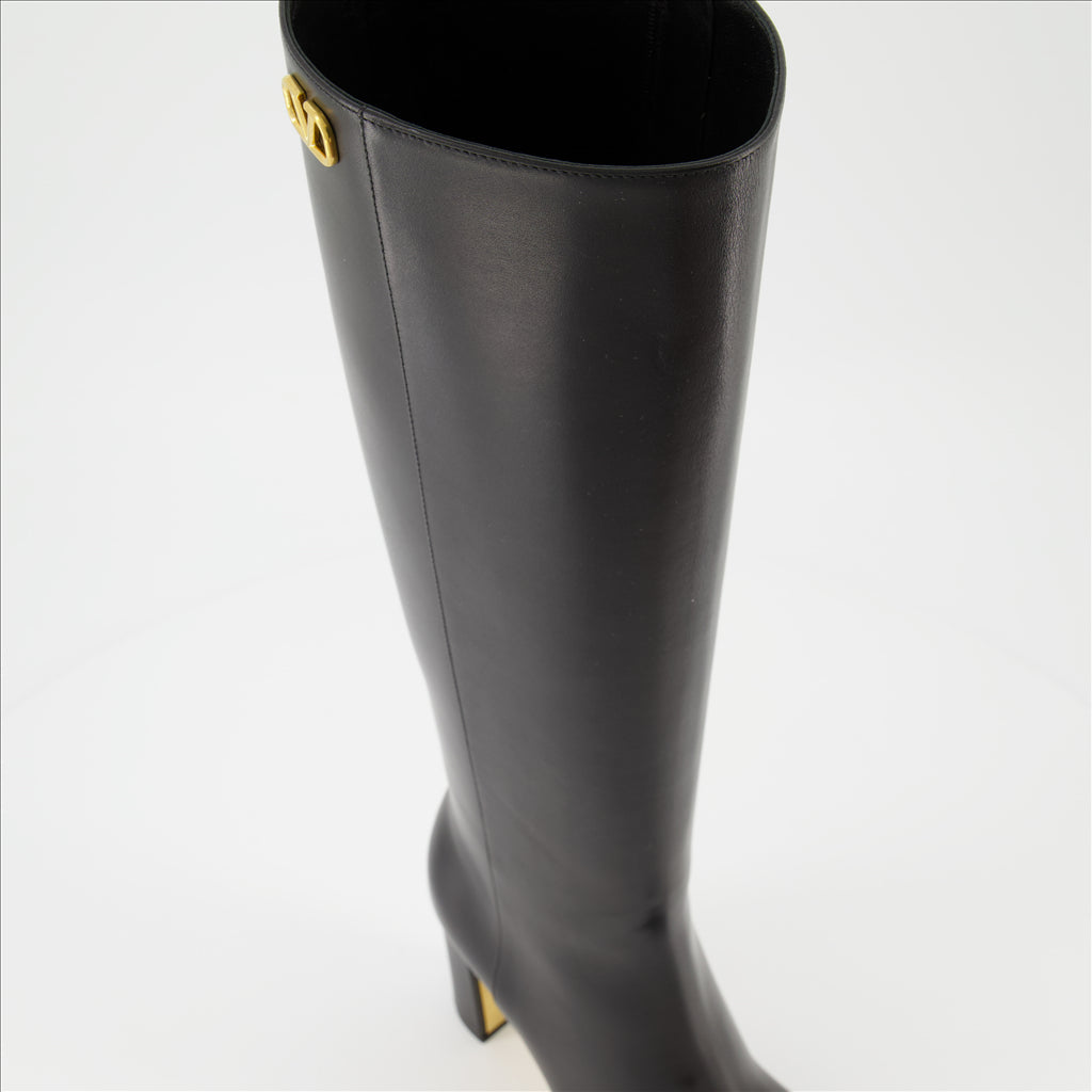 Stivali Bottes VLogo Valentino Garavani Nero Femme