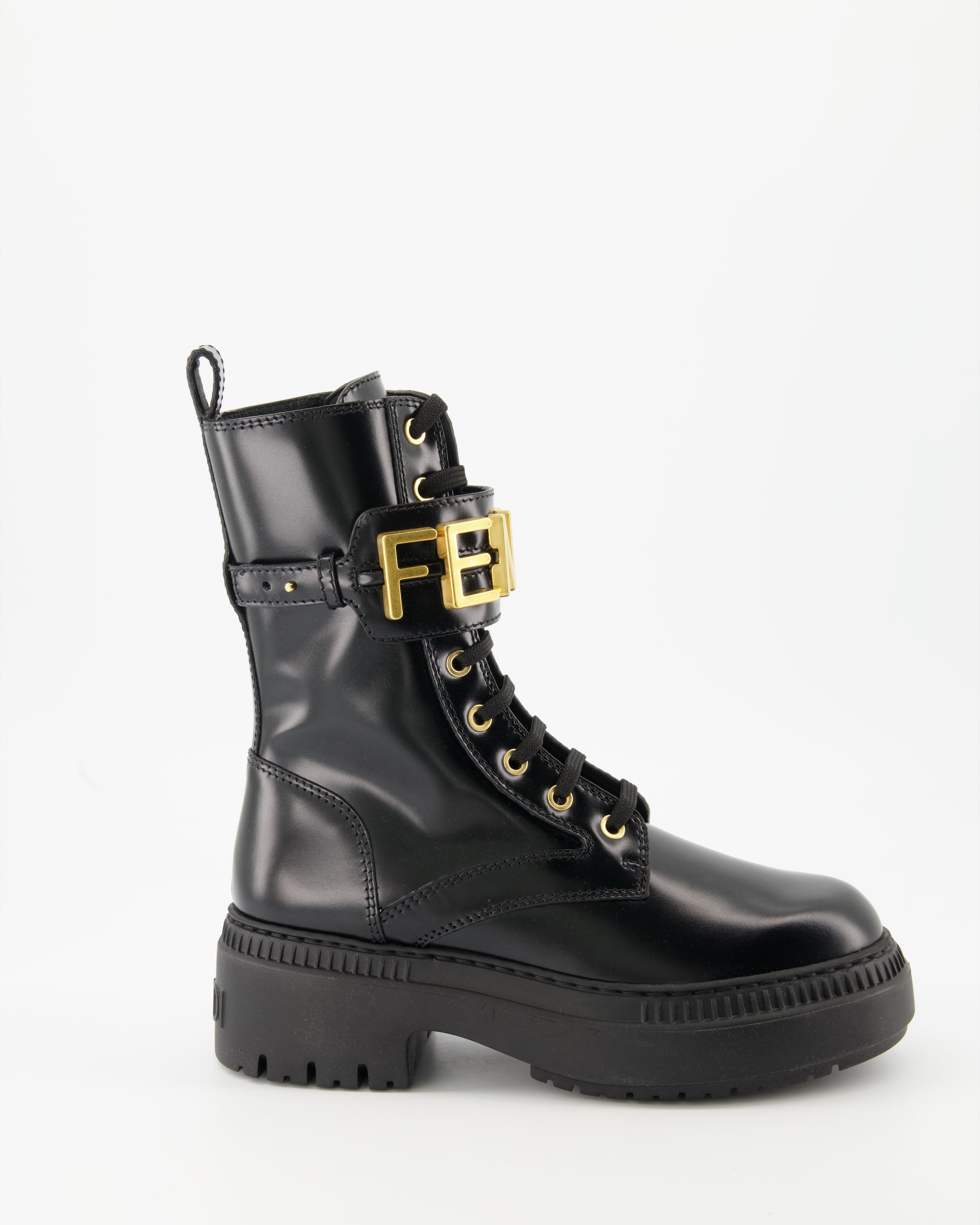 앵클부츠 Bottines Biker Fendi 검은색 Femme
