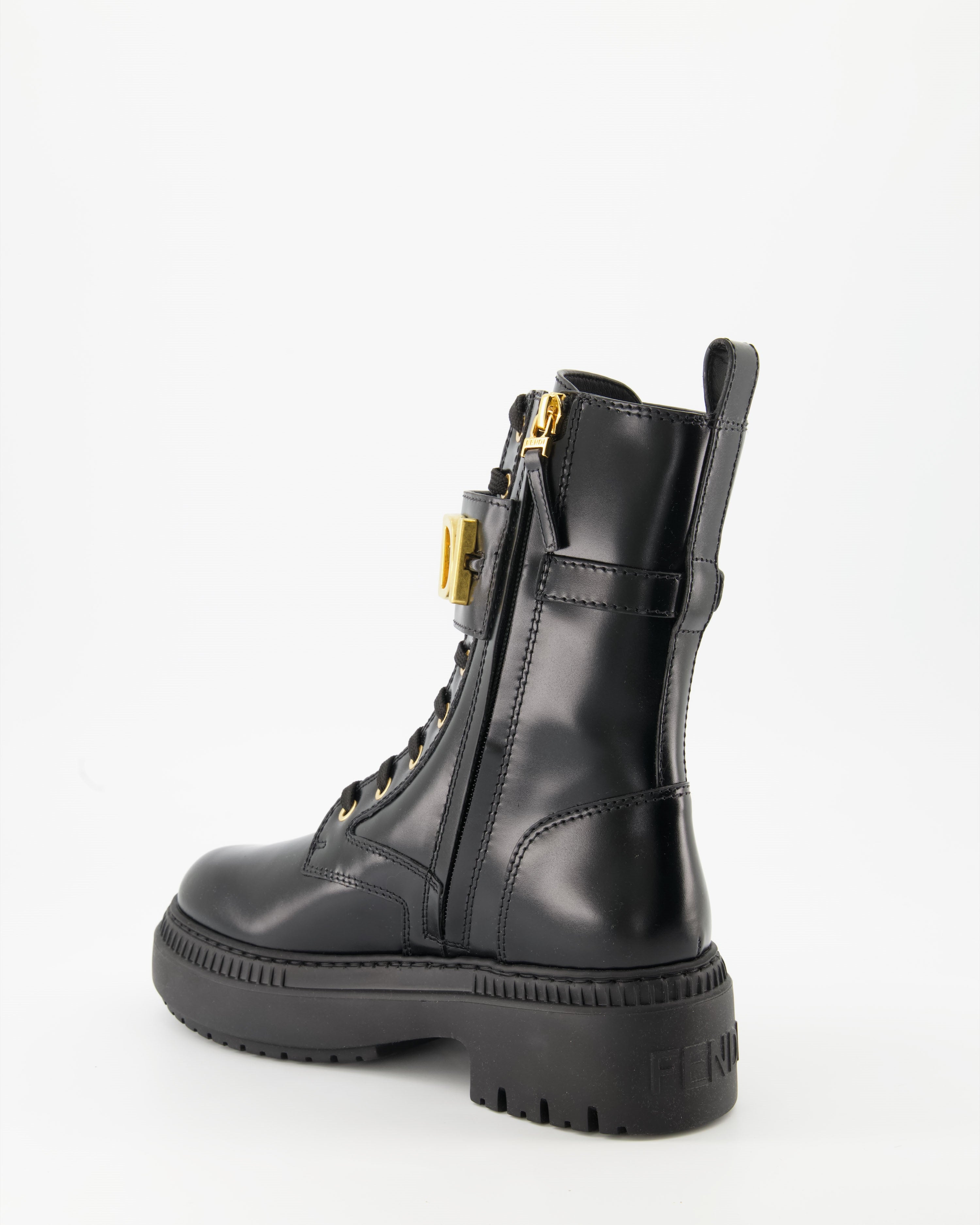 앵클부츠 Bottines Biker Fendi 검은색 Femme