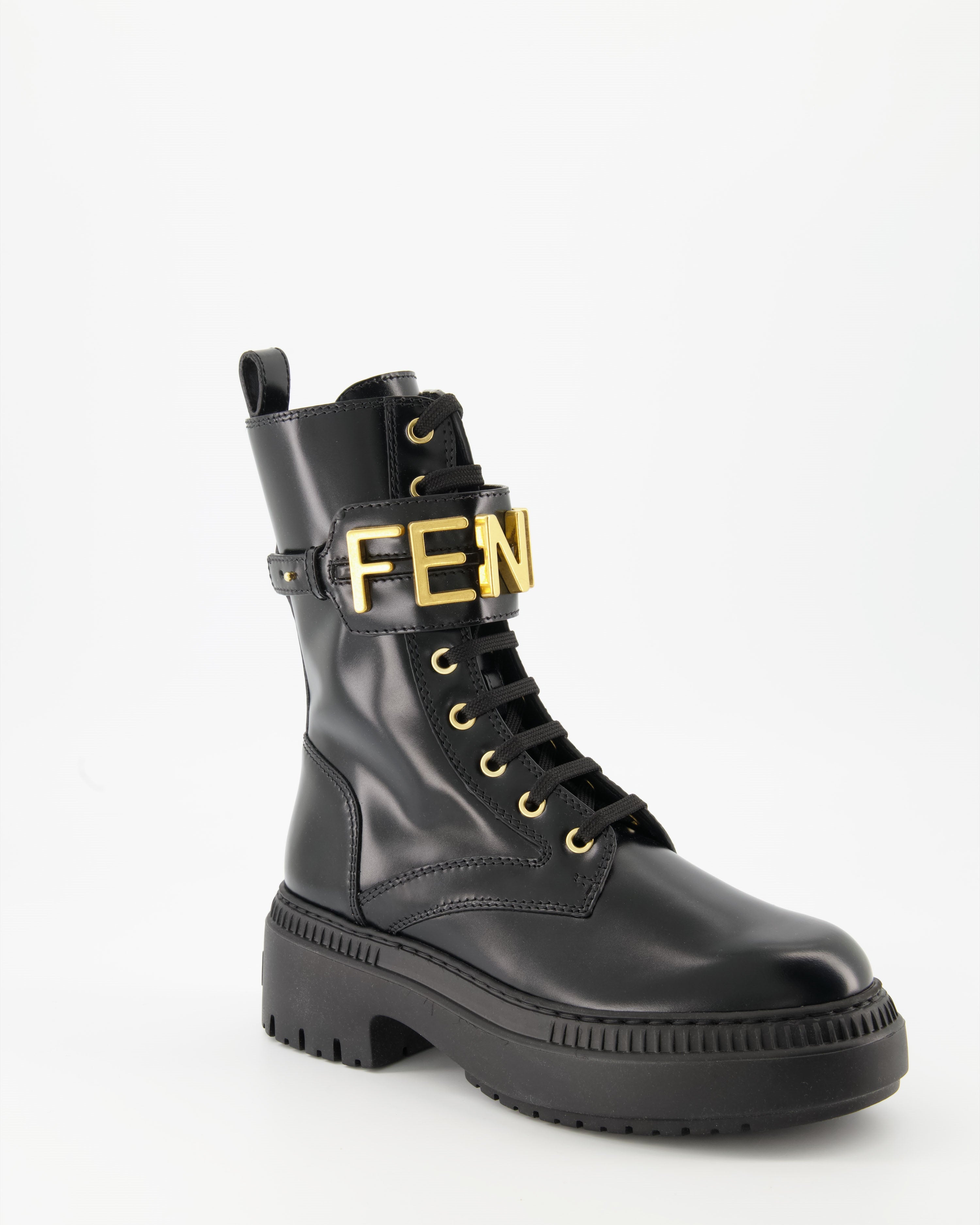 앵클부츠 Bottines Biker Fendi 검은색 Femme
