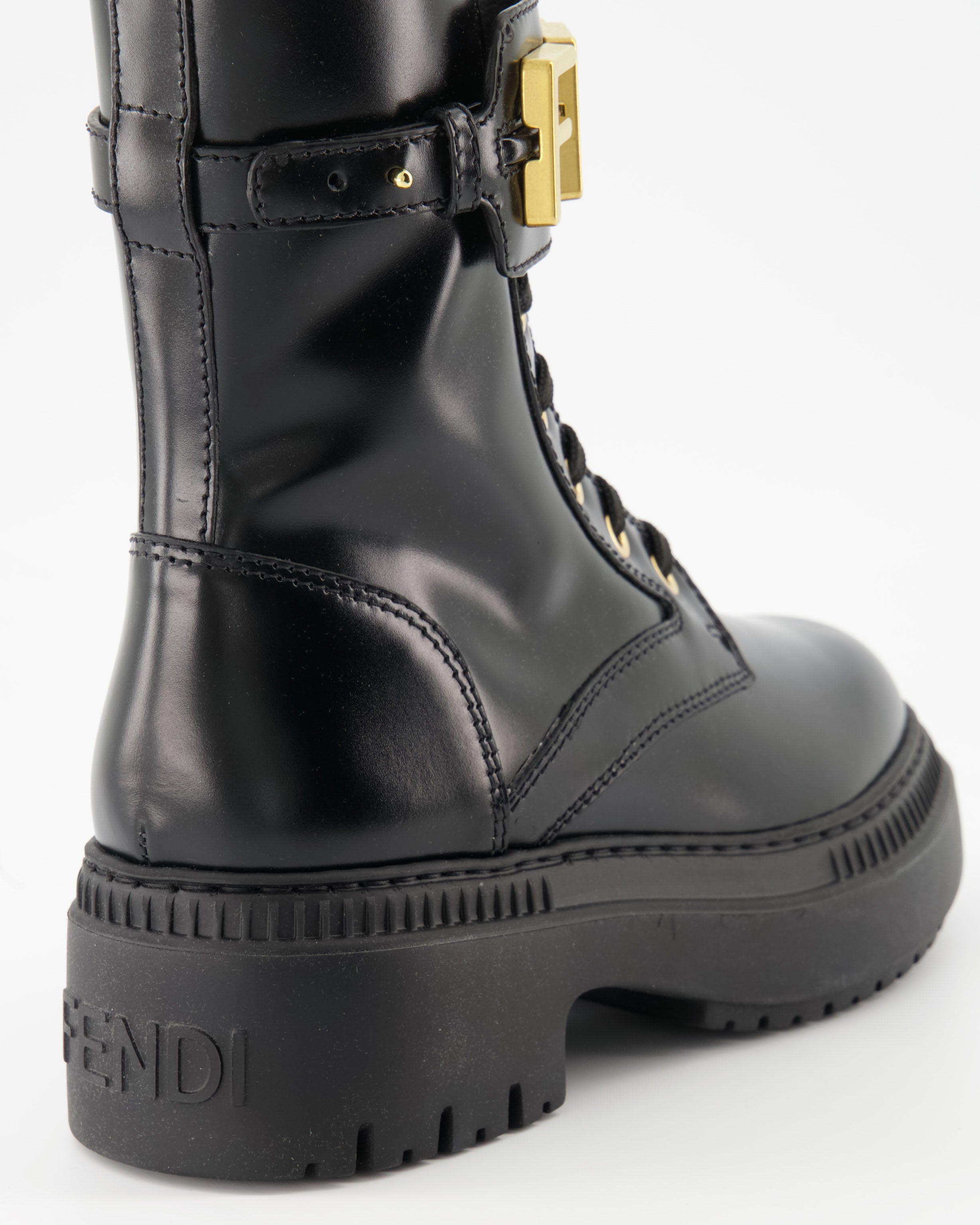 앵클부츠 Bottines Biker Fendi 검은색 Femme