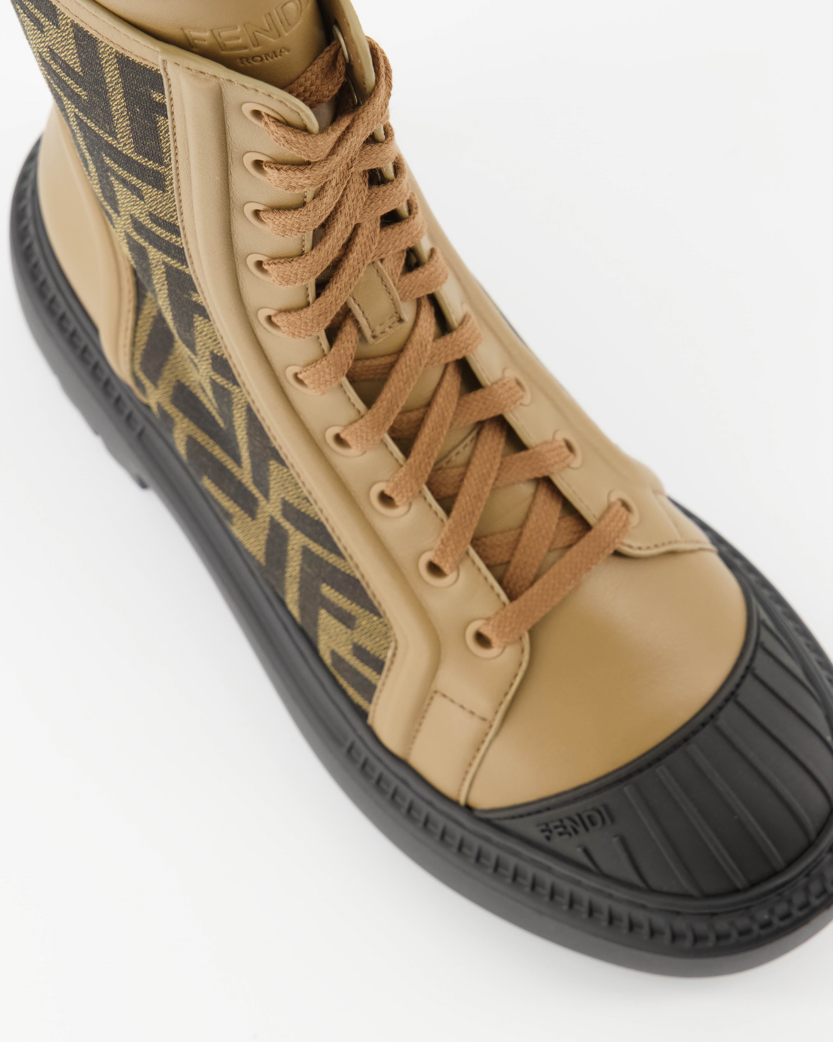 스니커즈 Bottines Biker Marron Fendi 갈색 Femme