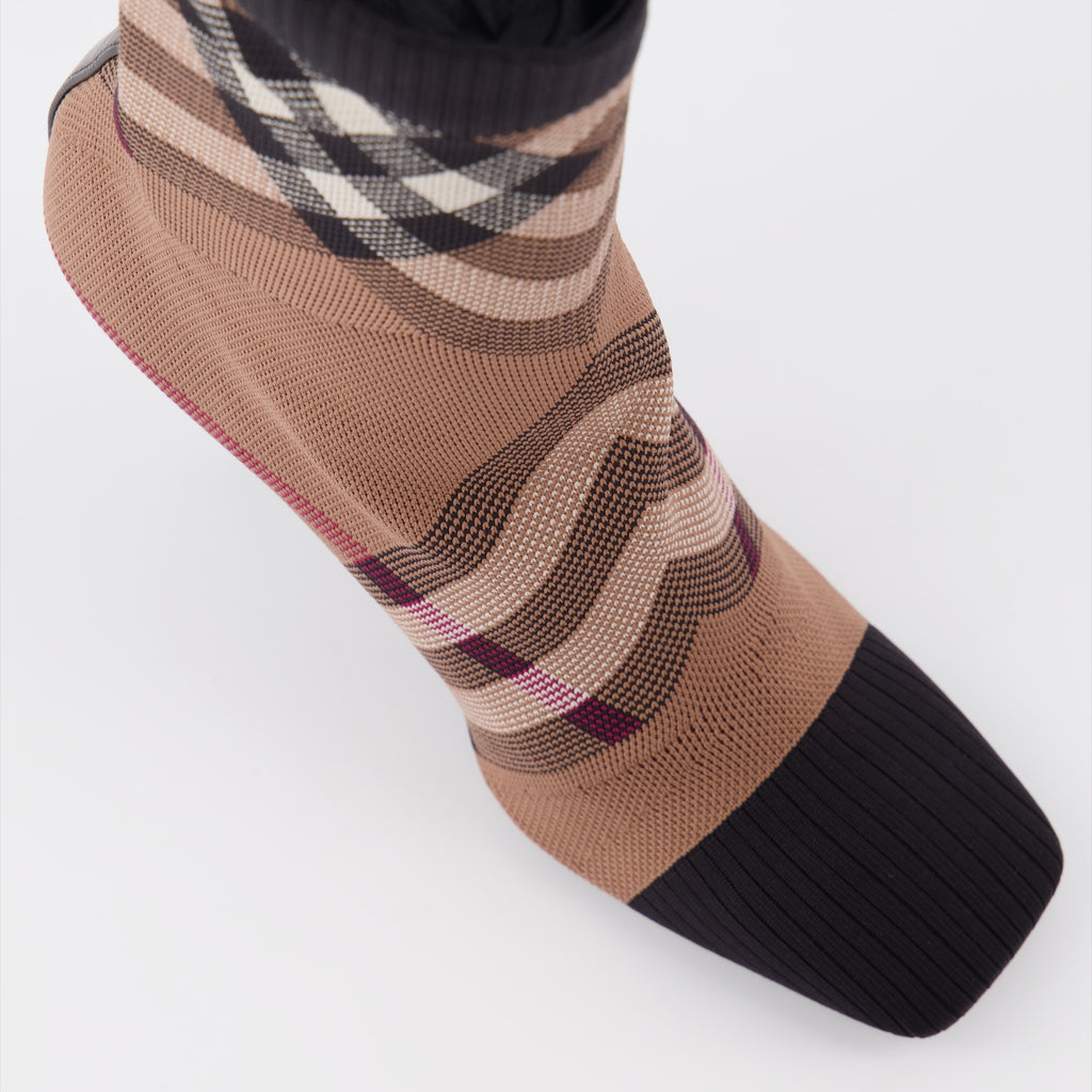 앵클부츠 Bottines chaussettes Burberry 갈색 Femme