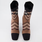 앵클부츠 Bottines chaussettes Burberry 갈색 Femme